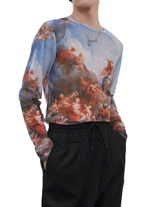 Camiseta de manga larga sublimada al por mayor, 100% algodón, corte regular para hombre, camiseta holgada de alta visibilidad para hombre - Product Image 2