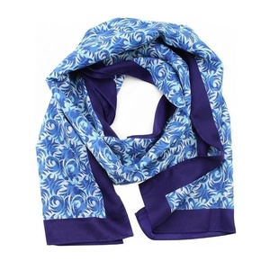 Écharpe longue en soie pour femme, imprimé floral, élégante, multifonctionnelle, accessoire de mode toutes saisons - Product Image 1