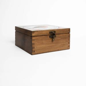 Boîte en bois imprimée multi-compartiments pour thé et bijoux, boîte de rangement en bois imprimée pour l'organisation de la cuisine, vente en gros - Product Image 5