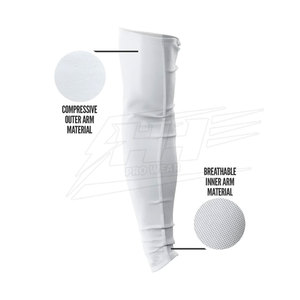 ปลอกแขนรัดกล้ามเนื้อแบบยืดหยุ่นสูง สำหรับเล่นกีฬาและใช้ในชีวิตประจำวัน ระบายอากาศได้ดี ผลิตจากผ้าสแปนเด็กซ์/โพลีเอสเตอร์ รับผลิตตามแบบ - Product Image 2