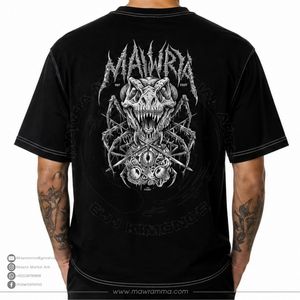Custom Men Oversized Streetwear Graphic T-Shirt High Quality Digital Print Gothic <b>Skull</b> MMA Casual Cotton Heavyweight Tee Shirt - Product Image 2