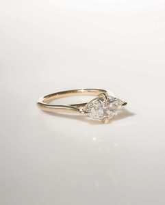 IGI Certified 1CT Marquise Shape Natural <b>Diamond</b> <b>Ring</b> 14K Gold F Color VVS2 Vintage Rhodium Engagement <b>Ring</b> Women - Product Image 3