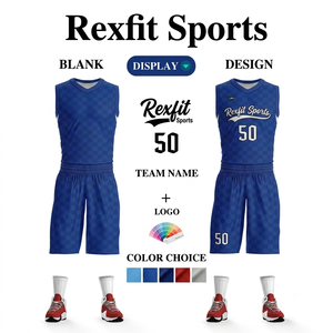Maillot d'entraînement de basketball Rexfit respirant et durable, personnalisable avec le nom de l'équipe – Direct Usine OEM - Product Image 2