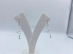 Meilleur prix boucles d'oreilles élégantes en argent pur blanc classique plaqué or pour les femmes pour un usage quotidien mariages et fêtes cadeau - Product Image 2