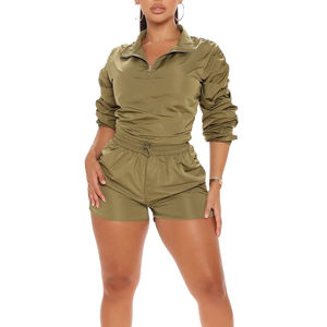 Survêtements coupe-vent respirants personnalisés en 2 pièces pour femmes, légers et performants pour toutes les saisons, vente en gros - Product Image 5