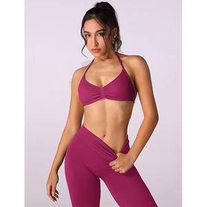 Conjuntos de yoga reversibles, elásticos en cuatro direcciones, transpirables, conjunto de sujetador deportivo y leggings de secado rápido, ecológicos, conjuntos para mujer - Product Image 3