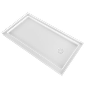 Piatto Doccia Rettangolare in Acrilico PVC Bianco 60"L X 30"W con Superficie Antiscivolo per Uso Interno - Product Image 1