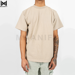 ผู้ค้าส่งเสื้อยืดคอตตอนย้อมสีแบบวินเทจ หนานุ่ม ทรงโอเวอร์ไซส์ สไตล์สตรีทแวร์ เสื้อยืดเปล่าลำลองแฟชั่นสำหรับผู้ชาย - Product Image 3