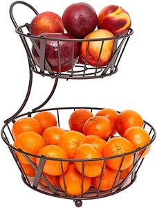 Panier à fruits à 2 niveaux pour la cuisine, corbeille à fruits en fil métallique pour comptoir de cuisine, panier de rangement détachable pour fruits et légumes - Product Image 5