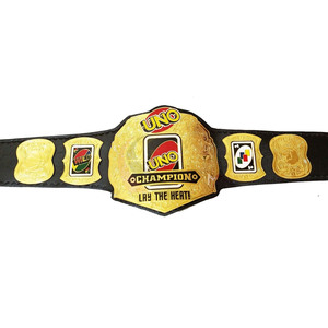 Ceintures de lutte de champion du monde poids lourd, taille adulte, en cuir et métal zinc. - Product Image 3