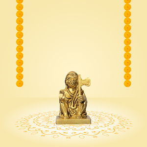 Estatua de Latón Hecha a Mano de Maha Periyava, Ídolo de Kanchi Mahaswami para Decoración del Hogar, Regalo de Puja, 6 cm - Product Image 1