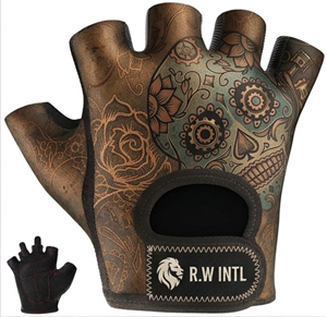 Guantes de neopreno unisex con cierre de gancho y bucle, transpirables, ligeros, para levantamiento de pesas y ciclismo, con etiqueta personalizada. - Product Image 5