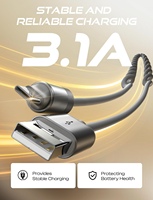 LISEN 2025 Nouveau câble USB C enroulé rétractable pour Carplay Tangle-Free 3A Type C Chargeur de voiture Cordon d'alimentation pour chargeur de voiture