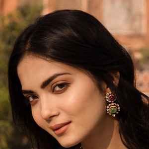 Floral CZ Stud Earrings With <b>Pearl</b> Accent In Gold Finish Elegant Indian Festive <b>Jewelry</b> Earrings <b>Set</b> 925 Sterling Silver - Product Image 2