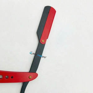 มีดโกนหนวดคลาสสิกสแตนเลสสีดำและสีแดง พร้อมใบมีดเดี่ยวแบบเปลี่ยนได้ สำหรับโกนหน้า โกนตัว โกนบิกินี่ โกนใต้วงแขน - Product Image 4