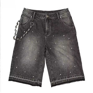 Shorts en denim décontractés respirants de haute qualité, dernier design, logo personnalisé OEM, shorts pour hommes, marque privée - Product Image 1