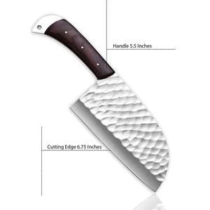 Couteau de boucher/chef en acier inoxydable forgé à la main avec manche en bois, vente en gros, OEM personnalisé, fabricant - Product Image 5