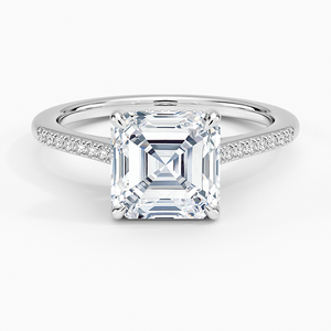 BOJ <b>Ring</b> 0110 Asscher Cut 925 Silver Lissome Half Prong Setting Solitaire <b>Diamond</b> <b>Ring</b> 2ct D Color VVS1 Moissanite GRA Certified - Product Image 1