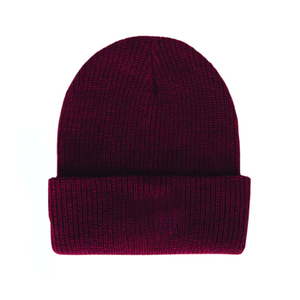Gorro de Punto Morado Unisex, Color Sólido, Gorro de Invierno Informal para Esquí, Diseño Ajustado, Material Acrílico - Product Image 4