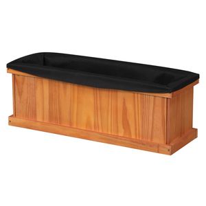 Fioriera da Giardino 71x24x25 cm con Fondo Staccabile, Rivestimento Protettivo in Pino per Erbe, Fiori e Verdure - Product Image 4