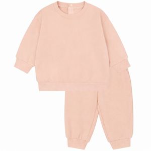 JALBEBE Set Felpa Unisex per Neonati Manica Lunga 95% Cotone Spandex Pantaloni Jogger Due Pezzi Tinta Unita Abbigliamento Casual Disponibile per Tutte le Stagioni - Product Image 3