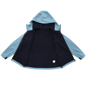 Veste matelassée à capuche bleu clair pour homme avec fermeture éclair et poches pour un usage décontracté en hiver - Product Image 3
