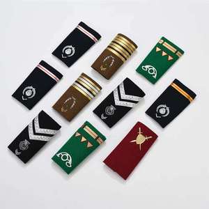 High Quality Custom 3D Printed Star Lace Canvas Fabric <b>Button</b> <b>Badge</b> Shoulder Epaulettes for Gabon - Product Image 2
