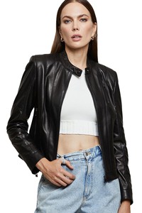 Chaqueta de Cuero PU para Mujer, Venta al por Mayor, Chaqueta de Cuero Vegano Personalizada, Fabricante de Chaquetas para Mujer - Product Image 3