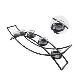 Support à bougies en métal avec porte-bougie décoratif pour mariages, fêtes et tables de restaurant d'hôtel à prix d'exportation - Product Image 1