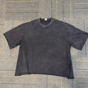 เสื้อยืดโอเวอร์ไซส์แบบยูนิเซ็กซ์ ปักโลโก้ตามสั่ง พิมพ์ลาย 100% ผ้าฝ้าย สตรีทแวร์ ขายส่ง เสื้อยืดลำลอง ทรงหลวม ระบายอากาศได้ดี - Product Image 2