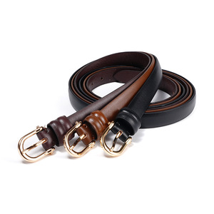 Women's Formal Slim Fit Genuine Cowhide Leather <b>Belt</b> with Alloy Pin Buckle and Breathable Design - Product Image 5