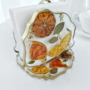 Porta Servilletas Cuadrado Pequeño de Alta Calidad, Excelente Base de Resina y Madera, Porta Papel al Mejor Precio - Product Image 2