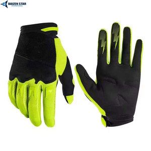 Gants de course à doigts entiers, noir, vert fluo, respirants, antidérapants, en PU, pour cyclisme en extérieur, unisexe - Product Image 6