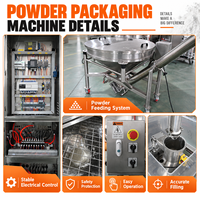 Machine automatique de remplissage et d'emballage de poudre pour sacs en plastique/papier, à moteur, en acier inoxydable, pour usage industriel