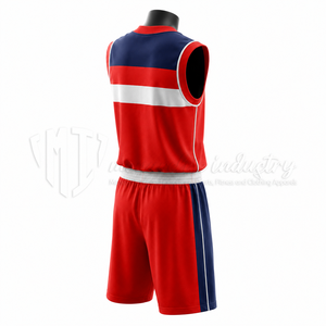 Fabricante de Uniformes de Baloncesto Rojos Personalizados, Conjunto de Camiseta de Baloncesto Sublimada, Ropa Deportiva Profesional para Equipos, OEM ODM, 100% Poliéster - Product Image 5