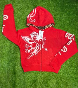 Sudadera con Capucha de Diseño Moderno para Hombre, Estilo Urbano, con Serigrafía, Bordado Desgastado Personalizado, Detalles de Pedrería - Product Image 5