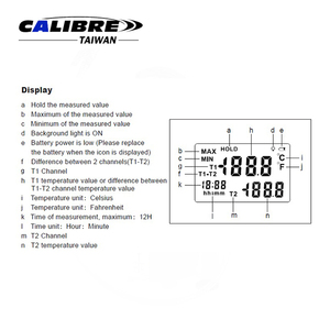 Registrador de Datos de Termómetro Digital Tipo K de 1 o 2 Canales TAIWAN CALIBRE - Product Image 5