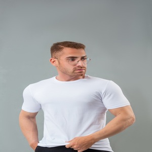 T-shirts décontractés pour hommes, en jersey uni, 200 grammes, coupe ample, manches courtes, col rond, respirants, séchage rapide, compressés - Product Image 4