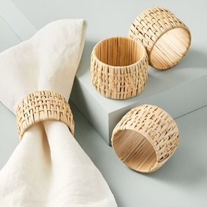 Handmade <b>Rattan</b> Napkin Rings with Natural Color, Round Shape Design, Ideal for Elegant <b>Dining</b> <b>Table</b> Decoration - Product Image 2