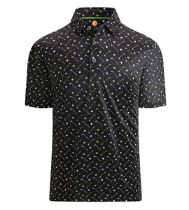 Chemise de golf à coupe ajustée, séchage rapide, imprimé intégral, 80% polyester, 20% élasthanne, logo personnalisé - Product Image 3