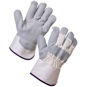 Gants de travail en cuir de vachette fendu, confortables, à double paume, pour une protection optimale des mains, faciles à porter. - Product Image 5