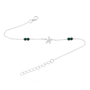 Valore Jewels Pulsera Bohemia de Plata de Ley 925 con Estrella de Mar y Cuentas de Piedras Preciosas para Mujer |   Joyería de Playa Costera - Product Image 2