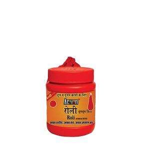 Polvo de bermellón sagrado ROLI KUMKUM de alta calidad para uso en ofrendas sagradas y ceremonias culturales de la India - Product Image 1