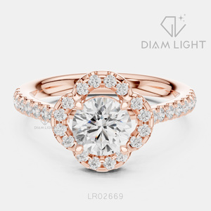 Bague de fiançailles en or blanc 14 carats avec diamant de laboratoire certifié IGI, taille ronde 0,93 carat, bijou raffiné, cadeau d'anniversaire - Product Image 3