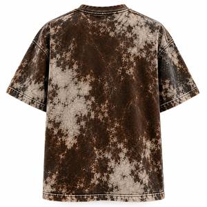 T-shirt en jersey de coton à manches courtes pour homme, coupe oversize, style streetwear, imprimé, col rond, effet vintage délavé, design personnalisable, style hip-hop - Product Image 2