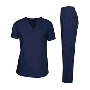 Elastic Anti-Wrinkle Woven Fitted Nursing Medical <b>Scrubs</b> Jogger <b>Scrub</b> <b>Tops</b> Needle Detection Unisex Polyester Spandex Doctor - Product Image 3