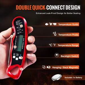 Best Ultra-Fast Digital <b>Food</b> <b>Probe</b> Thermometer for Grillers Backlight Calibration for Kitchen Outdoor Grilling Grill Cooking - Product Image 5