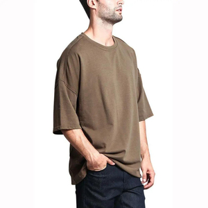 Camisetas de punto extragrandes para hombre, 100% algodón, de alta densidad, ecológicas, transpirables, con serigrafía frontal, tallas personalizadas, alta calidad - Product Image 4