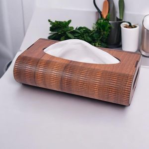 Boîte à mouchoirs en bois artisanale moderne Lavie Creations pour table à manger, décoration de la maison et des hôtels, design élégant en provenance de l'Uttar Pradesh - Product Image 2