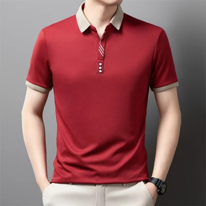 Nueva Camiseta Polo para Hombre, Casual, de Color Sólido, Transpirable, de Manga Corta, para Hombres de Mediana Edad, Estilo Business - Product Image 5